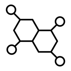 Chemical Bond Vector Line Icon Design