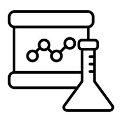 Laboratory Analysis Vector Line Icon Design