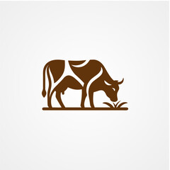 vector icon cow logo design