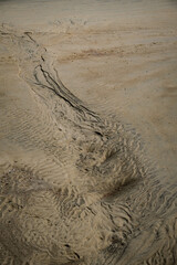 traces laissées par la marée sur le sable de la plage