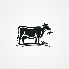 vector icon cow logo design