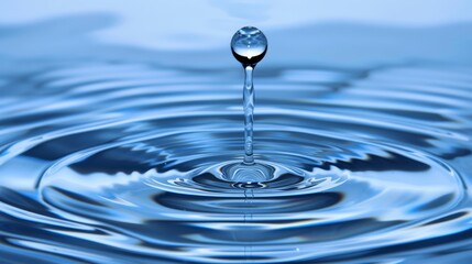 a single drop bulges out at its peak, while another smaller drop emerges from its base The upper droplet is transparent, while the lower