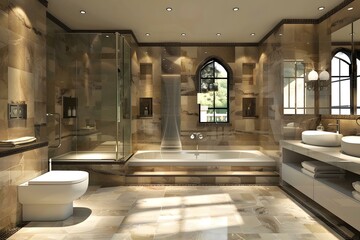 Fototapeta premium Modern Bathroom Interior Design
