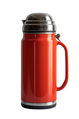 Thermos bottle isolated on transparent background. Cut out.
