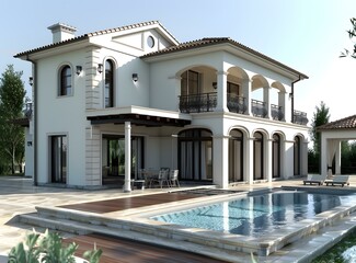 Modern house with swimming pool