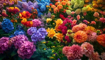 Colorful Blossoms Creating a Stunning Floral Display