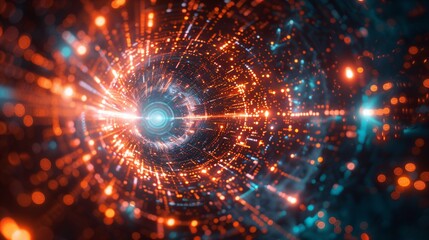 advanced artificial intelligence - visualization of a quantum computer