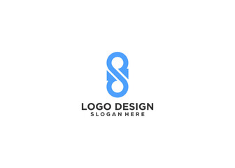 Fototapeta premium Letter s initial logo infinity design template