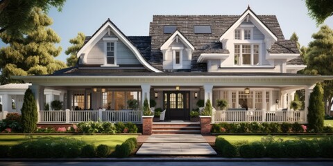 Colonial style American classic home and house designs