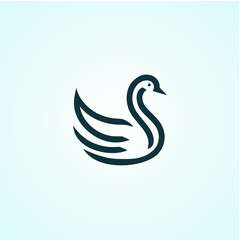 vector icon swan logo design