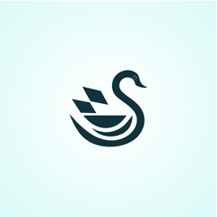 vector icon swan logo design