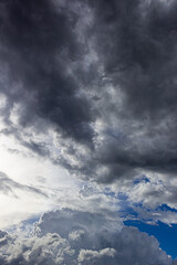 big clouds in a dramatic stormy sky