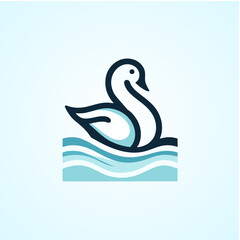 vector icon swan logo design