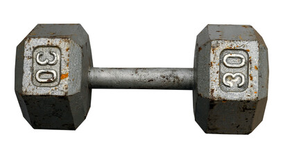 Isolated 30-pound dumbbell
