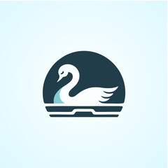 vector icon swan logo design