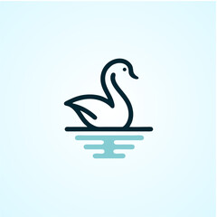 vector icon swan logo design