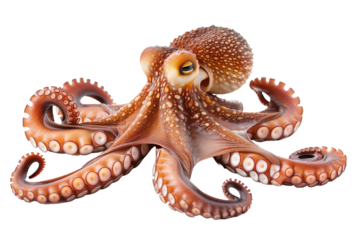 octopus on a transparent background
