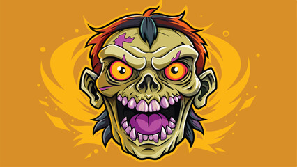 background, illustration, zombie, vector