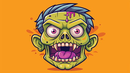 zombi face illustration, background