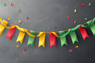 background with colorful ribbons