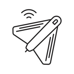 Fototapeta premium Drone line icon. Included the icons as drone, remote, controller, radar, map, signal and more line icon