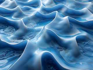 Abstract water wallpaper. Blue ocean water surface pattern, beautiful rippled water background illustration. Water swirls and waves texture