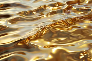 golden metal liquid gold surface 3d background with light