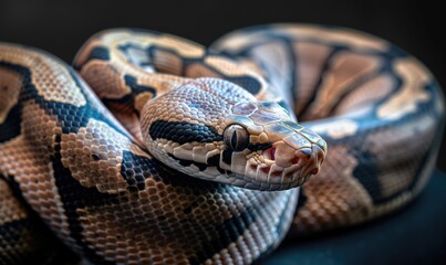Obraz premium Boa constrictor on neutral background