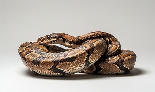 Boa constrictor on neutral background