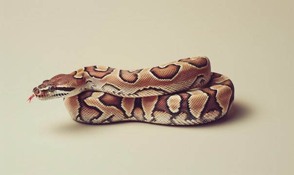 Boa constrictor on neutral background