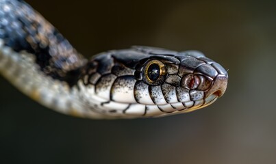 Obraz premium Rat snake on neutral background