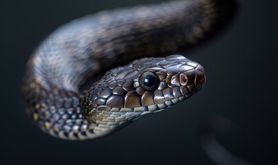 Obraz premium Rat snake on neutral background
