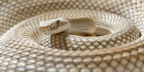 Fototapeta premium Snake in a geometric maze, monochrome portrait of the snake