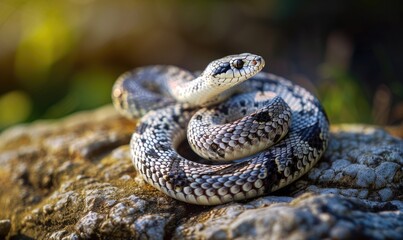 Obraz premium Snake in a yin-yang balance pose