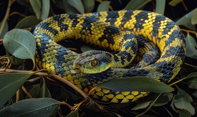 Closeup portrait of the snake