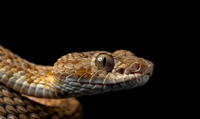 Fototapeta premium Western hognose snake on neutral background