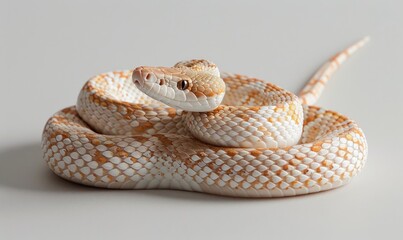 Obraz premium Western hognose snake on neutral background