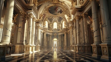 Architectural Interiors: Stunning interiors of architectural masterpieces like cathedrals, palaces, or museums, showcasing intricate details and craftsmanship.