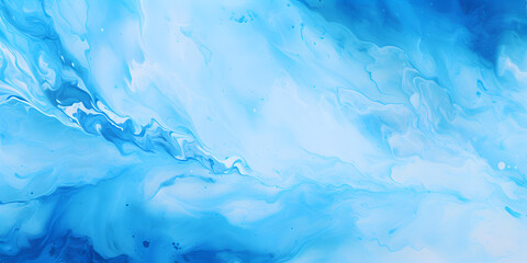 Obraz premium Abstract white and blue marble ink painting background 