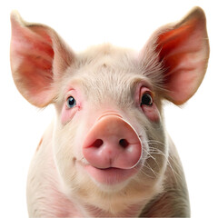 a pig poritrit on transparent background