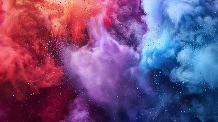 coloured powder explosion 