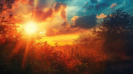 Obraz premium A new day is heralded as the sun rises bringing light and hope to the world