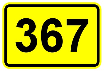 Illustration eines Schildes der Bundesstraße B 367 in Deutschland.