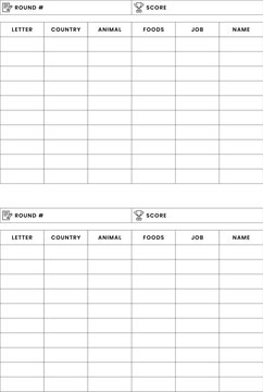 Categories Puzzle Game kdp Template 8.5 x 11 in