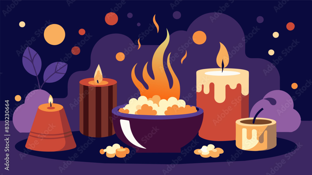 Poster the scent of freshly popped kettle corn mixed with the aroma of handmade candles creating a warm and