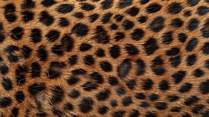  A tight shot of a cheetah-like pattern on a zebra or comparable brown-black animal, characterized by black spots in its fur