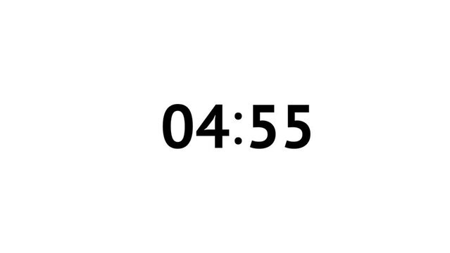 five min count down timer 5minutes timer count down