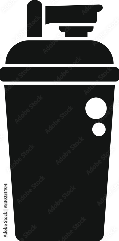 Canvas Prints simple vector graphic of a blender bottle used for mixing protein shakes and smoothies on the go