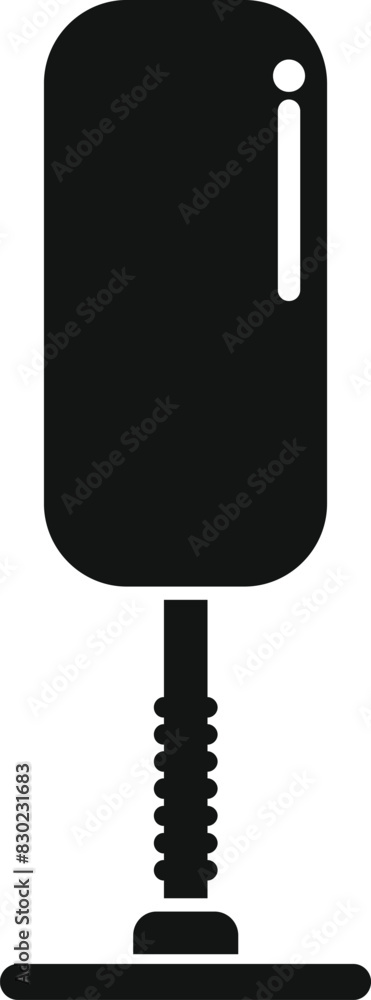 Poster Classic black silhouette of a vintage microphone isolated on a white background