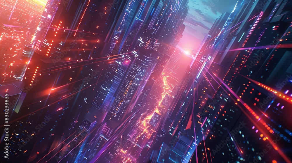 Poster technology futuristic abstract background design, digital city future architecture network. concept 